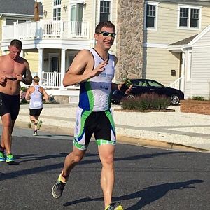 William Wiley running a triathlon